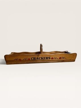 Vintage Giftco Inc. Wooden Cracker Tray Caddy